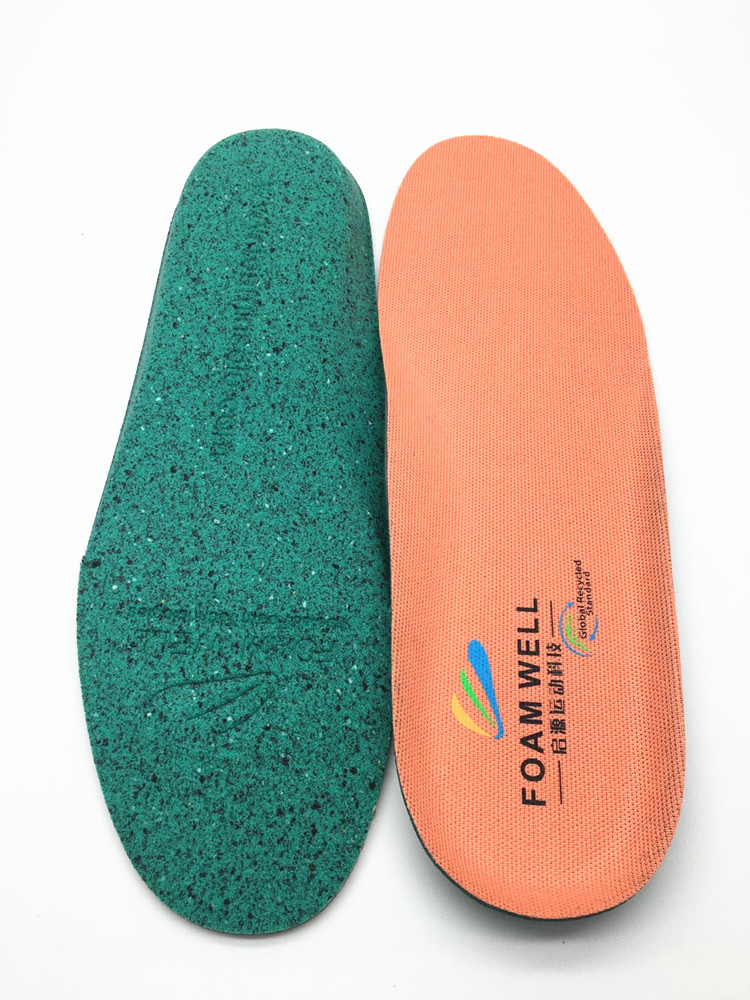 Plantilla de zapato de espuma de PU reciclada sostenible Polylite GRS personalizada
